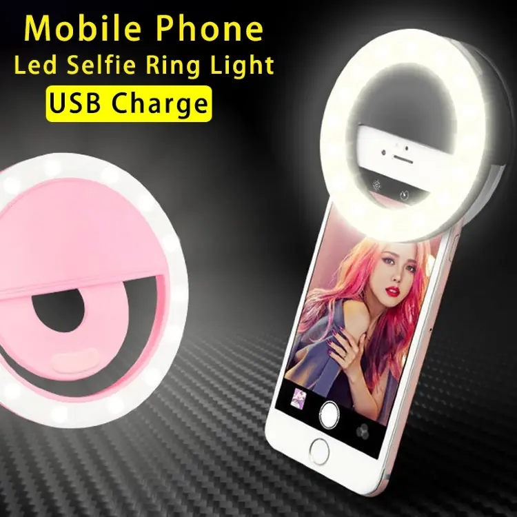 LED кольцевой светильник для селфи с USB-зарядкой