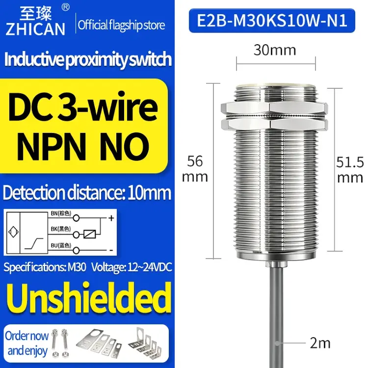 Индуктивный датчик приближения E2B M30 40mm NPN PNP DC24V
