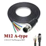 Кабель соединительный M12 A-типа IP67 4/5/8/12/17 контактов
