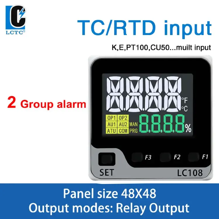 PID регулятор температуры и влажности LCTC LC108 48x48 мм