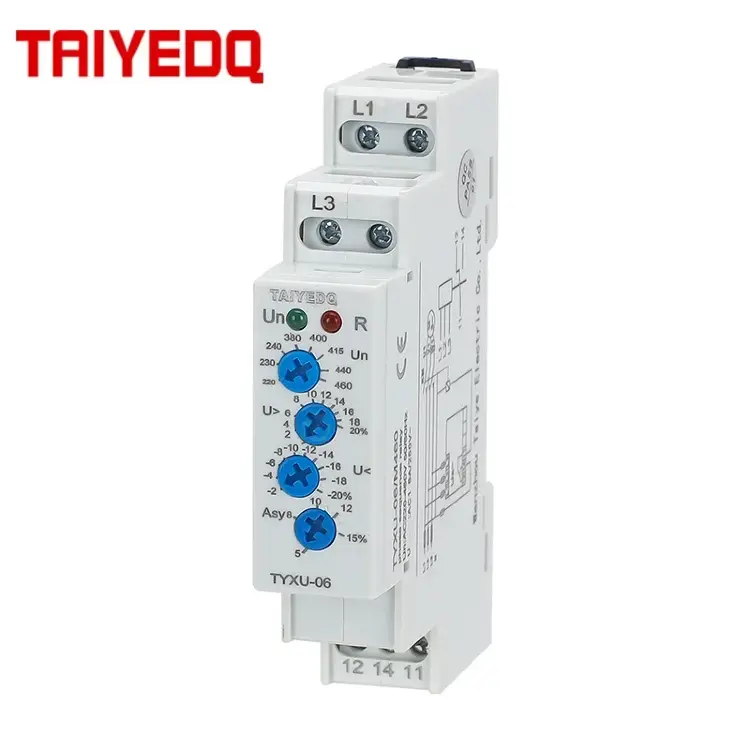 TYXU-06 реле контроля последовательности фаз 460 В трёхфазное