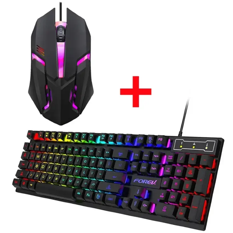 Механическая клавиатура с RGB подсветкой 104 клавиши, проводная, водонепроницаемая
