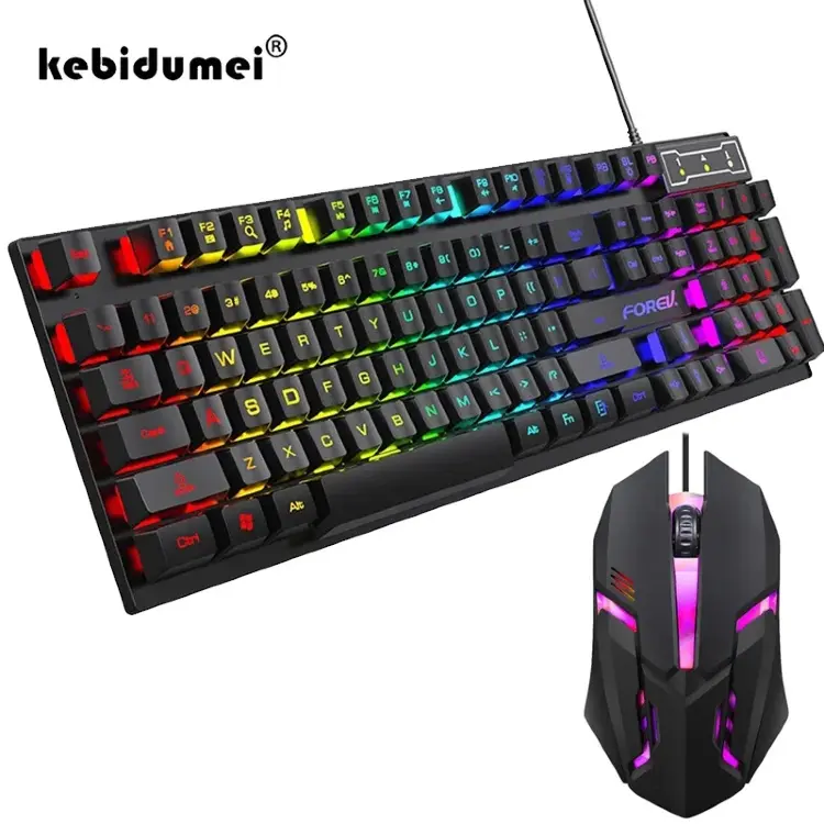 Механическая клавиатура с RGB подсветкой 104 клавиши, проводная, водонепроницаемая