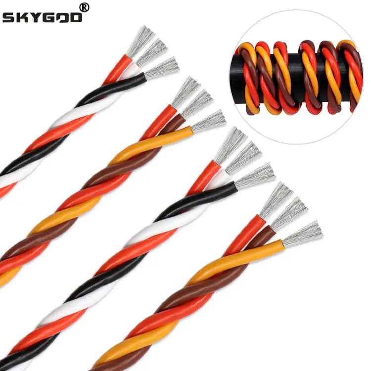 Удлинительный витой кабель для сервопривода JR Futaba 22AWG/26AWG 1-50м