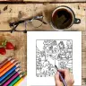 Книжка-раскраска для взрослых «Собаки» 28 страниц
