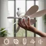Светодиодный потолочный вентилятор-светильник с пультом управления 40W