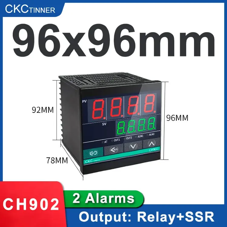 PID регулятор температуры REX-CH102/CH402/CH702/CH902 с двойным выходом SSR и реле 100-240VAC