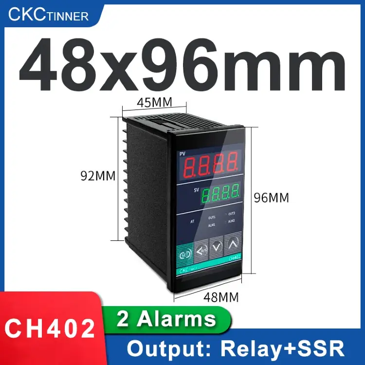 PID регулятор температуры REX-CH102/CH402/CH702/CH902 с двойным выходом SSR и реле 100-240VAC