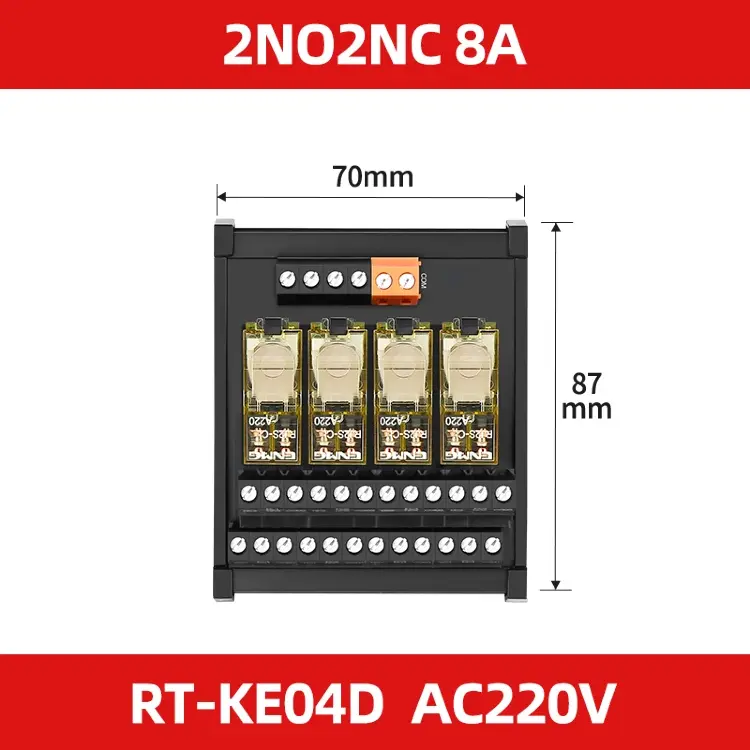 Релейный модуль RJ1S RJ2S 16-канальный 16A 24В DIN-рейка