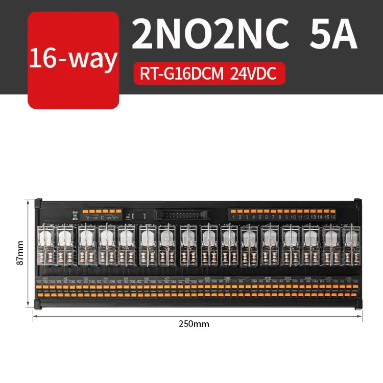 Модуль промежуточного реле ENMG PNP/NPN G2R-1-E 24В 16А 8/16 каналов