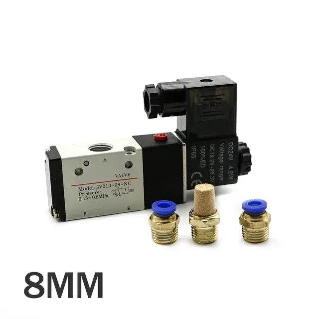 Пневматический электромагнитный клапан 3V210-08 DC12V DC24V AC110V AC220V