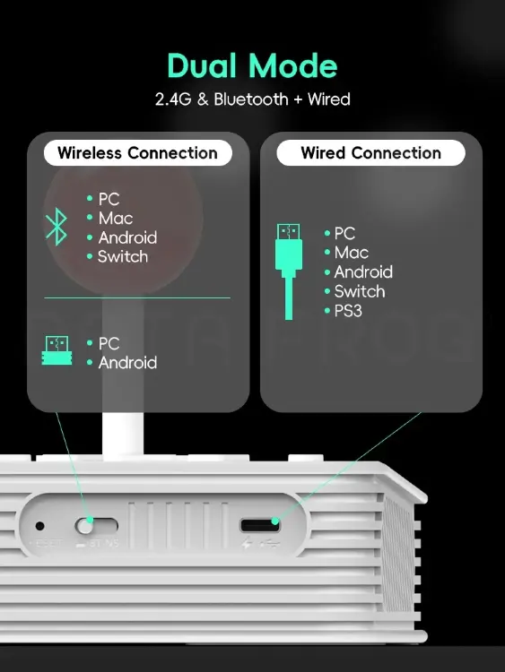 Аркадный стик DATA FROG Y5A/Y3A MAX беспроводной для Switch и Windows