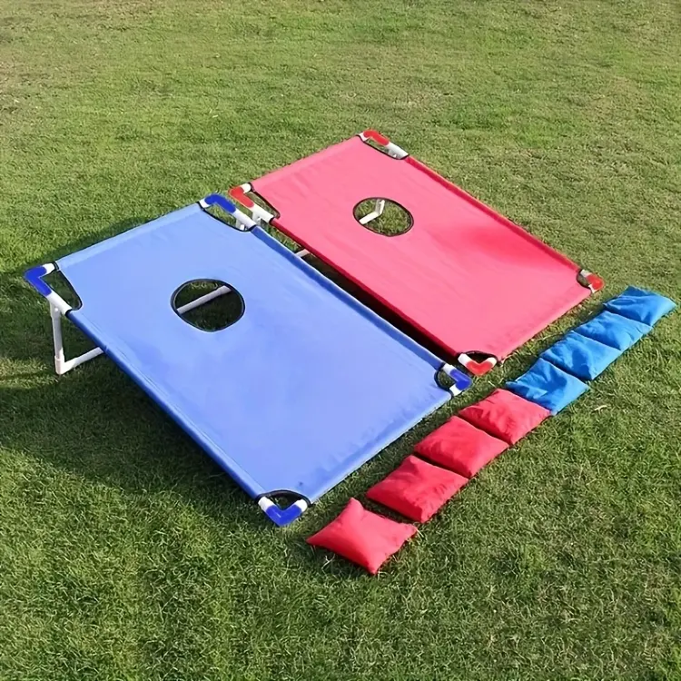 Портативный набор для игры в кукурузу (corn hole) красный и синий
