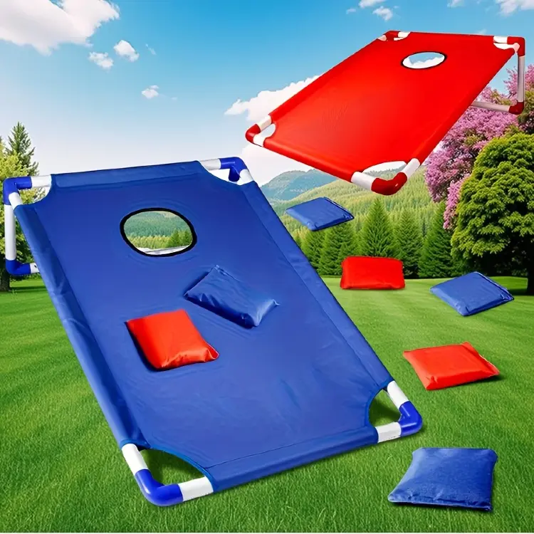 Портативный набор для игры в кукурузу (corn hole) красный и синий
