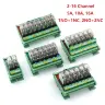 Релейный модуль усилитель сигнала PLC 2-16 канал 5A 10A 16A 12V 24V NPN/PNP DIN-рейка