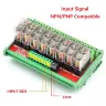 Релейный модуль усилитель сигнала PLC 2-16 канал 5A 10A 16A 12V 24V NPN/PNP DIN-рейка