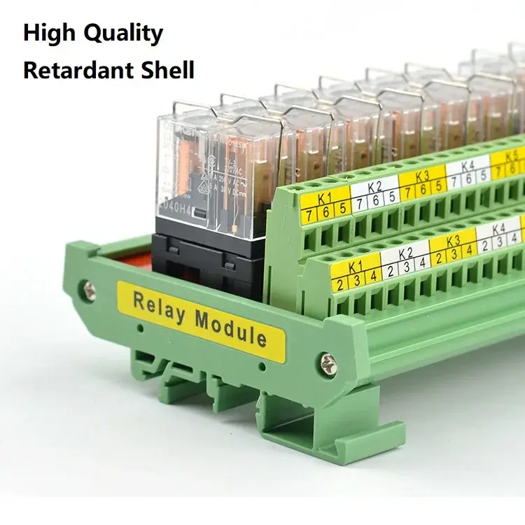 Релейный модуль усилитель сигнала PLC 2-16 канал 5A 10A 16A 12V 24V NPN/PNP DIN-рейка