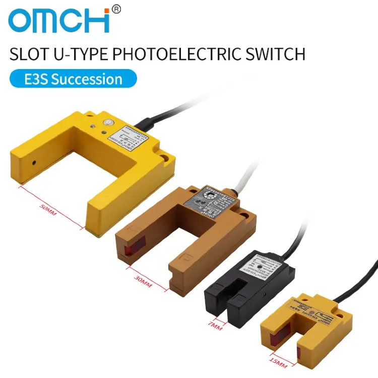 Фотоэлектрический датчик U-образный E3S-GS7 E3S-GS15 E3S-GS30 E3S-GS50 DC 12-24V NPN PNP