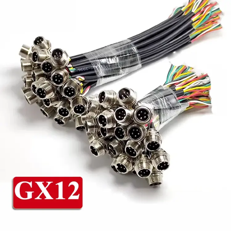 Кабель-удлинитель M12 GX12 (2-7 контактов) штекер-гнездо 5А