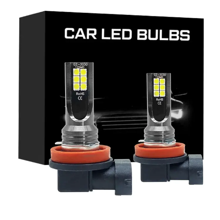 LED лампы для противотуманных фар H8/H11/H16/9005/9006, 12-24В, 6000К
