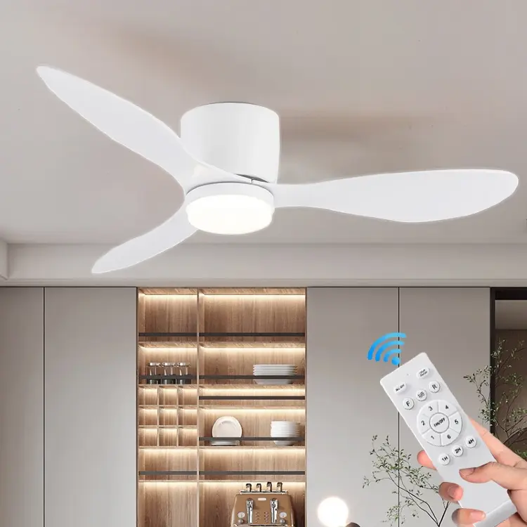 Потолочный вентилятор с LED подсветкой 6-скоростной реверсивный DC мотор 3CCT пульт ДУ