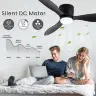 Потолочный вентилятор с LED подсветкой 6-скоростной реверсивный DC мотор 3CCT пульт ДУ