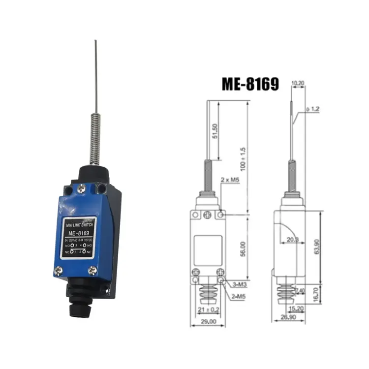 Концевой выключатель ME-8108 поворотный с роликовым рычагом AC25