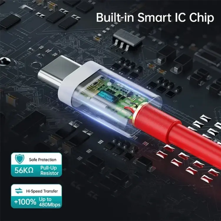 Кабель USB-C для быстрой зарядки 65W OnePlus 9RT, 8, 7 Pro с Supervooc и Warp Charge