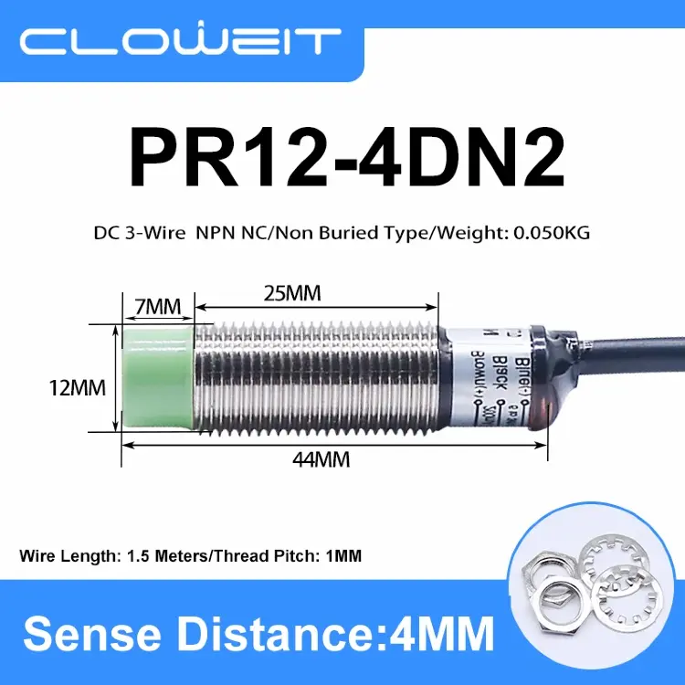 Индуктивный датчик приближения M12 PR12-4DN PR12-4DN2 PR12-4DP PR12-4DP2 PR12-4DO PR12-4DC PR12-4AO PR12-4AC