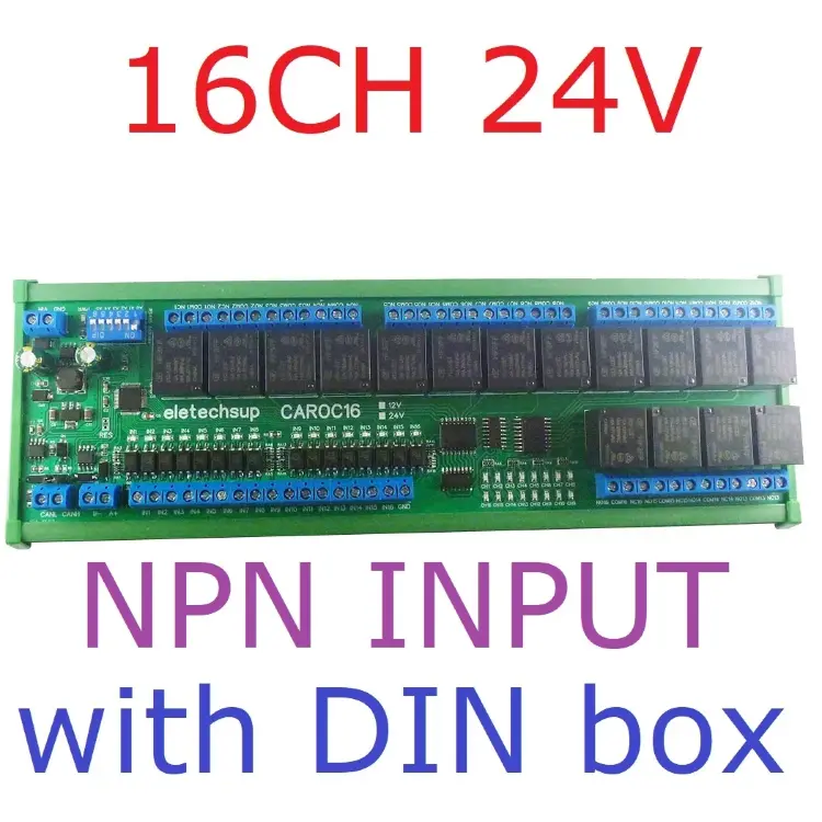 Релейный модуль RS485 Modbus RTU 12-24В 4-16CH NPN/PNP CAN-контроллер 16