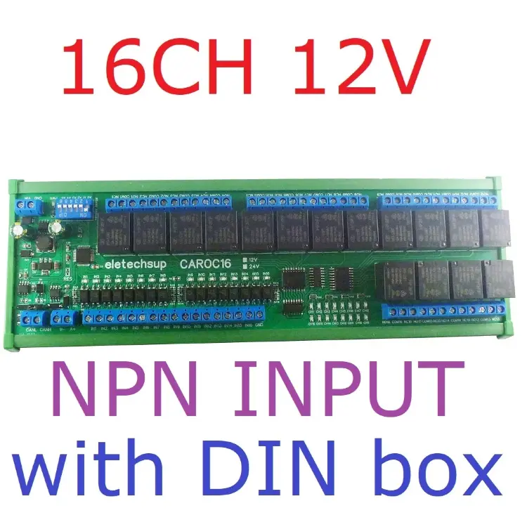 Релейный модуль RS485 Modbus RTU 12-24В 4-16CH NPN/PNP CAN-контроллер 16