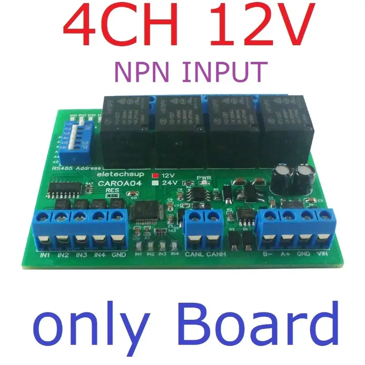 Релейный модуль RS485 Modbus RTU 12-24В 4-16CH NPN/PNP CAN-контроллер 16