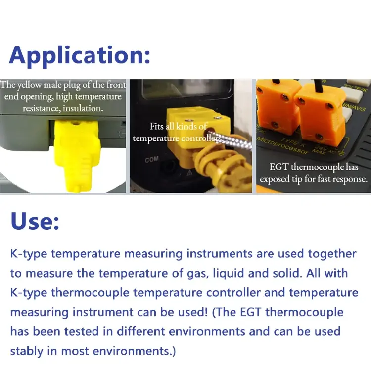 Датчик температуры выхлопных газов EGT тип K 1300°C, термопара 1/8" NPT