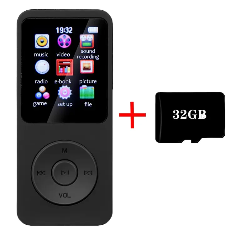 MP3-плеер с Bluetooth 5.4, Type-C и картой памяти 32 ГБ
