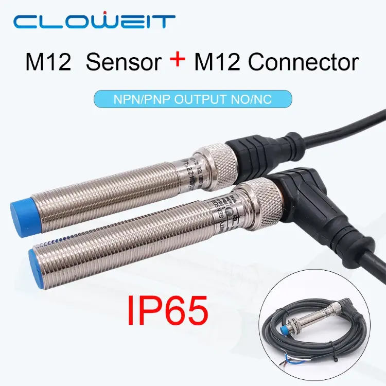 Индуктивный датчик приближения Cloweit IP65 M12 LJ12A3 с кабелем 2 м