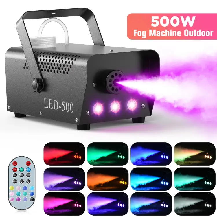 Дымовая машина U'King 500W с RGB подсветкой и пультом управления