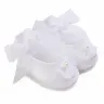 Белый с атласными бантами / 9CM (Newborn )