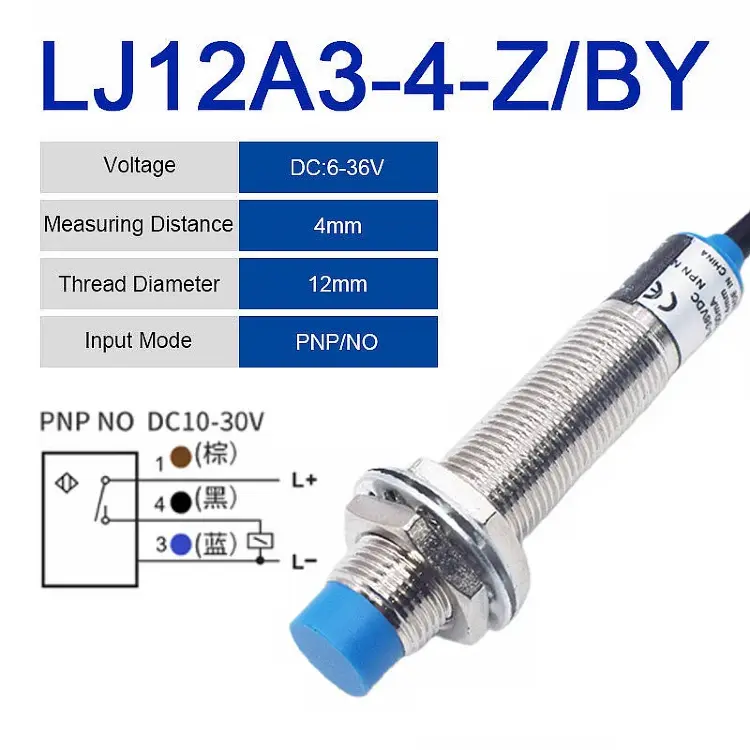 Индуктивный датчик приближения LJ12A3-4-Z M12 NPN/PNP 6-36V