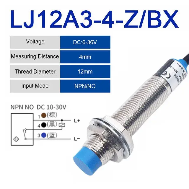 Индуктивный датчик приближения LJ12A3-4-Z M12 NPN/PNP 6-36V
