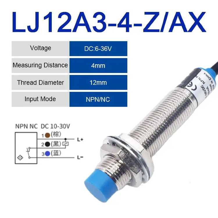 Индуктивный датчик приближения LJ12A3-4-Z M12 NPN/PNP 6-36V