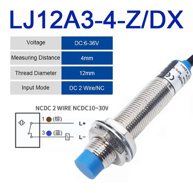 Индуктивный датчик приближения LJ12A3-4-Z M12 NPN/PNP 6-36V