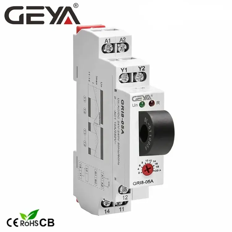 Реле контроля тока GRI8-05 24-240В AC/DC 2-20A