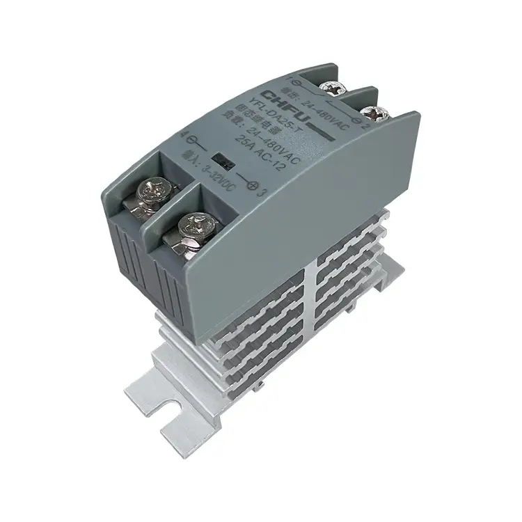 Твердотельное реле 60A на DIN-рейку SSR AC-AC DC-DC с радиатором