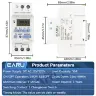 Таймер-реле электронный программируемый EARU THC15A 30A DC/AC 12В 220В DIN-рейка