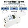 Таймер-реле электронный программируемый EARU THC15A 30A DC/AC 12В 220В DIN-рейка