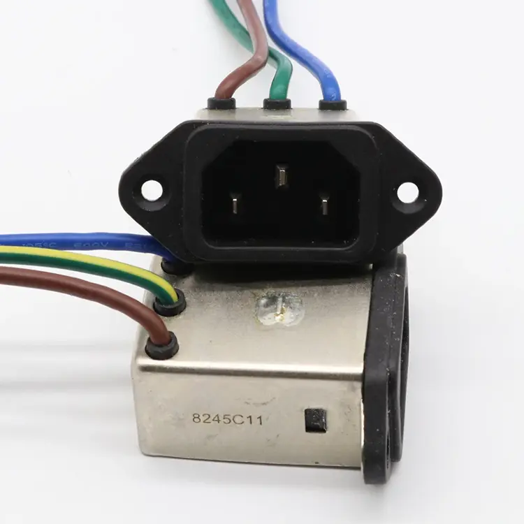 Фильтр EMI 115/250VAC 8A 50/60Hz 3-контактный разъем переменного тока