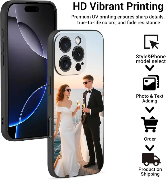 Матовый чехол на iPhone с персональным фото