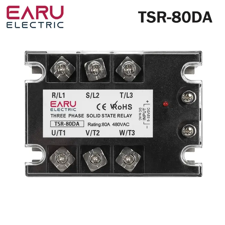 Трехфазный твердотельный релейный модуль TSR-40DA 40A 60A 80A 100A 150A 200A
