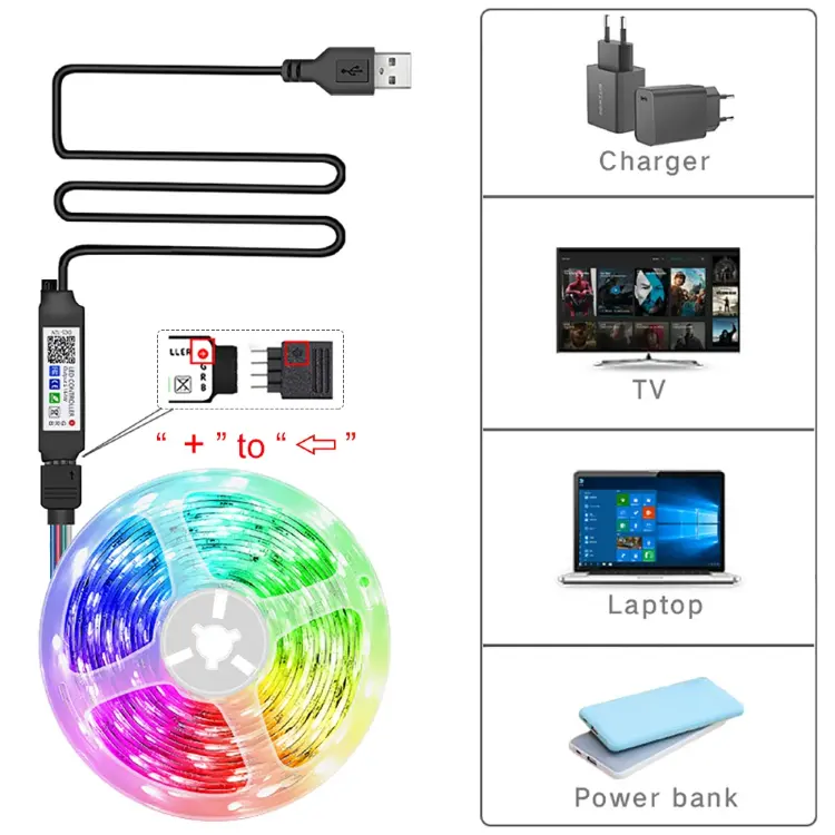 RGB светодиодная лента 5-30 м с управлением через приложение