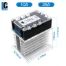 Трехфазное твердотельное реле SSR LCTC 3-32VDC с радиатором 380V